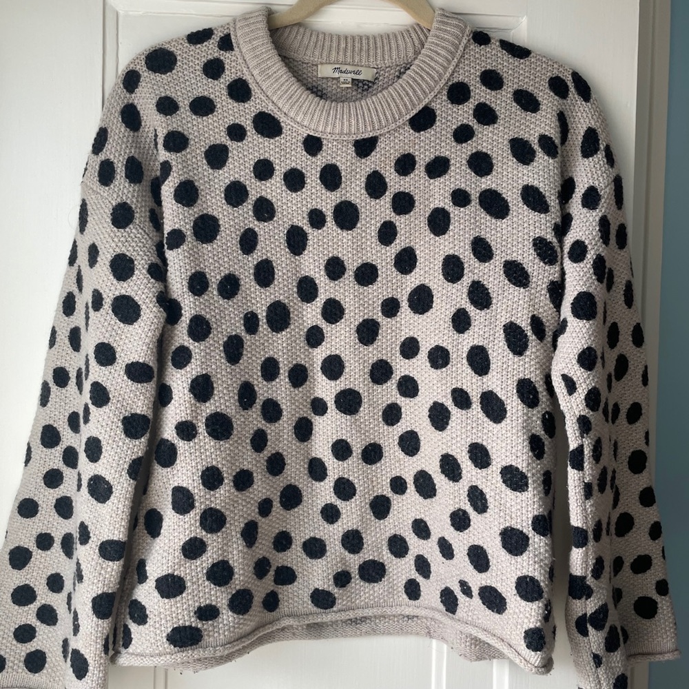 Madewell Tan and Brown Long Sleeved Sweater